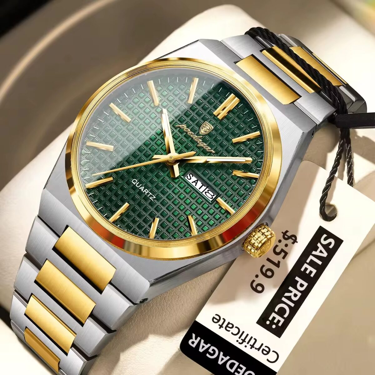Poedagar 874 CH For Men - Gold Green - Image 1
