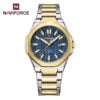 Naviforce 9258 CH For Men - Silver Gold Blue - Image 2