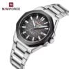 Naviforce 9258 CH For Men - Silver Gray - Image 3