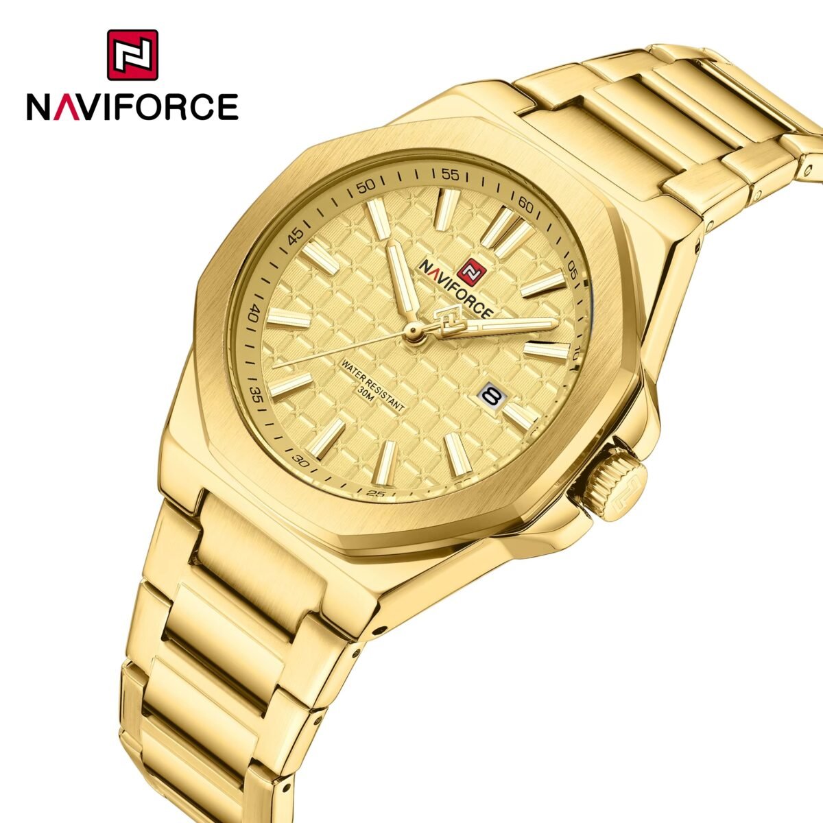 Naviforce 9258 CH For Men - Gold - Image 2