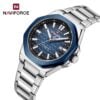 Naviforce 9258 CH For Men - Silver Blue - Image 3
