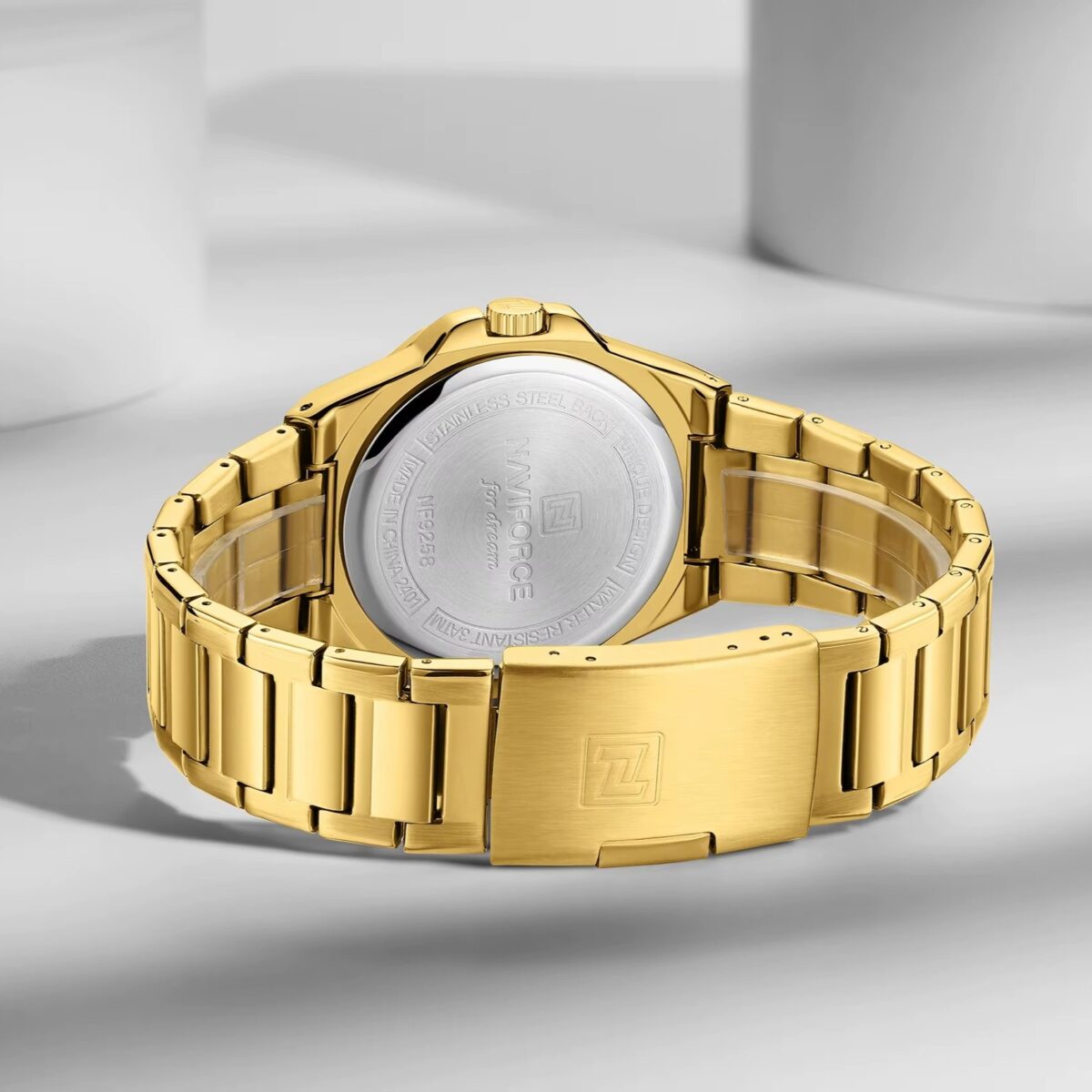 Naviforce 9258 CH For Men - Gold - Image 3