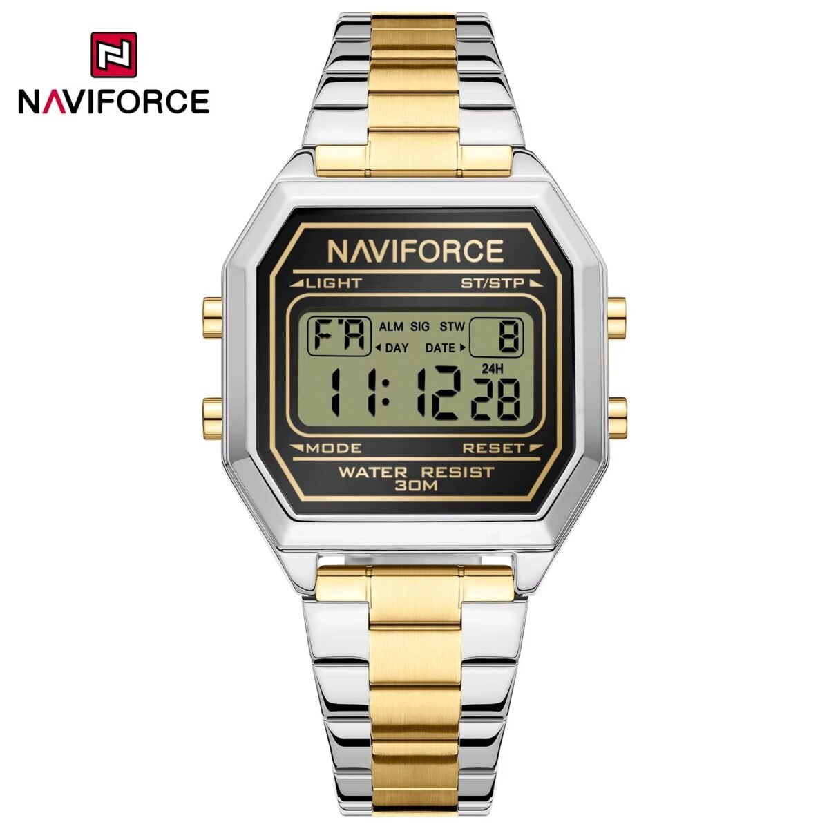 Naviforce 5063 CH For Women - Silver Gold - Image 1