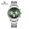 Naviforce 8076 For Men - Silver Green