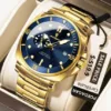 Poedagar 873 CH For Men - Gold Blue