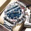 Poedagar 892 CH For Men - Silver Blue