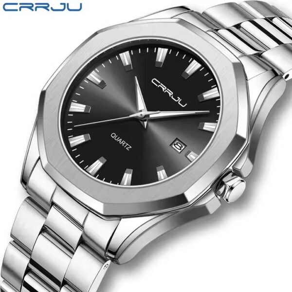 Crrju 5004CH For Men – Silver Black - Image 5