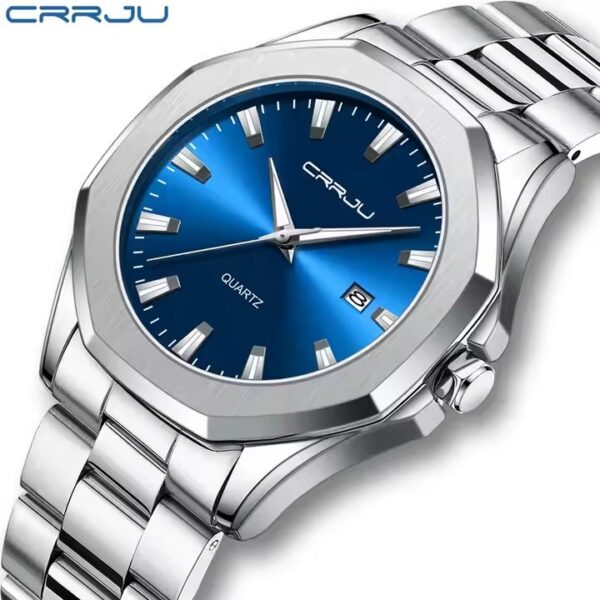 Crrju 5004CH For Men – Silver Blue - Image 6