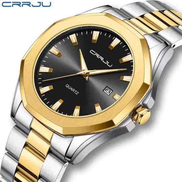 Crrju 5004CH For Men – Silver Gold Black - Image 2