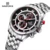 Naviforce 8046 CH - Sliver Black Red For Man - Image 2