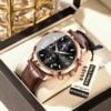 Poedagar 882L For Men - Brown Rose Black - Image 5